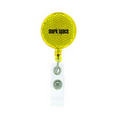 Round-Shaped Reflective Retractable Badge Holder